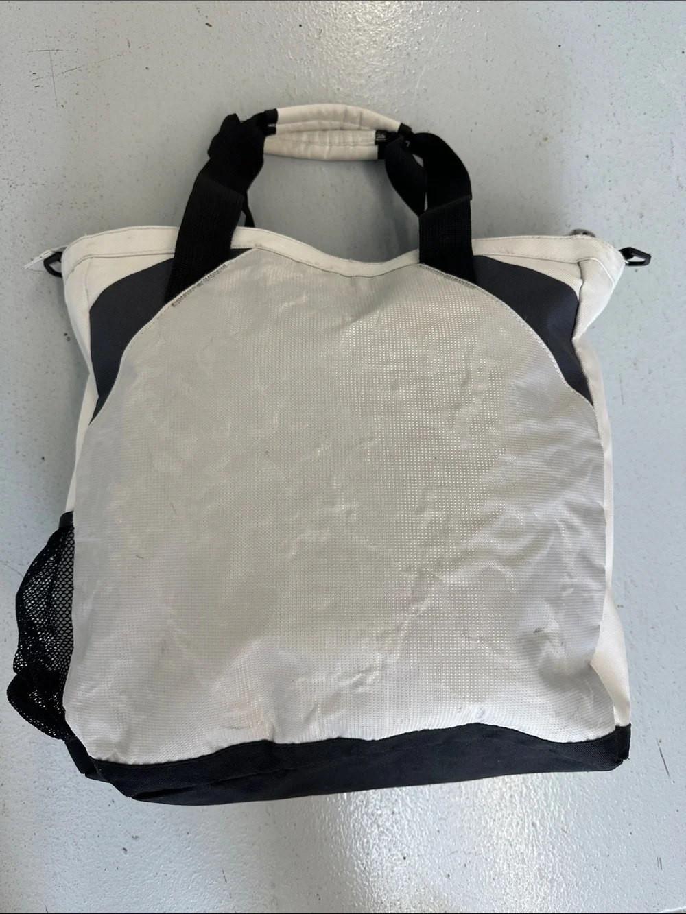 adidas White and Black Duffel Tote